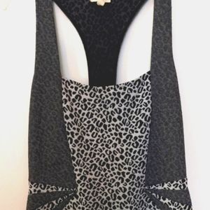 Silence + Noise razor back. Animal print dress L